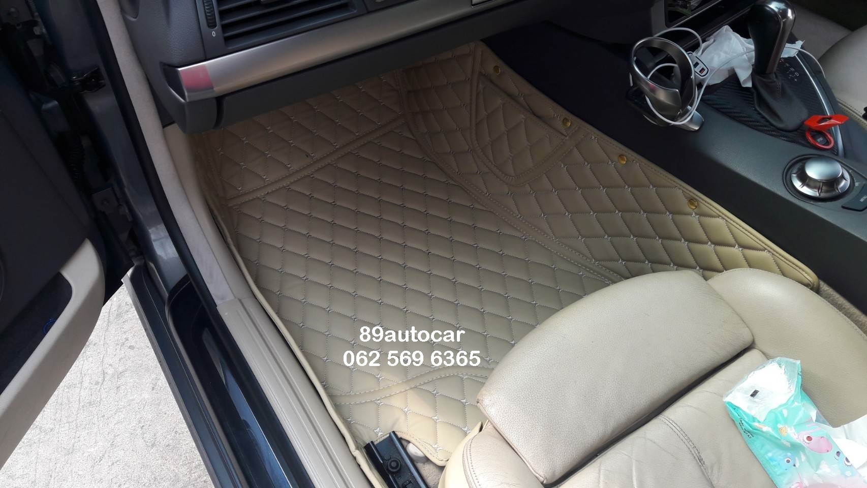 พรมรถยนต์ BMW 645CI E63 ปูพรมหกดี สีครีม เข้ารูป