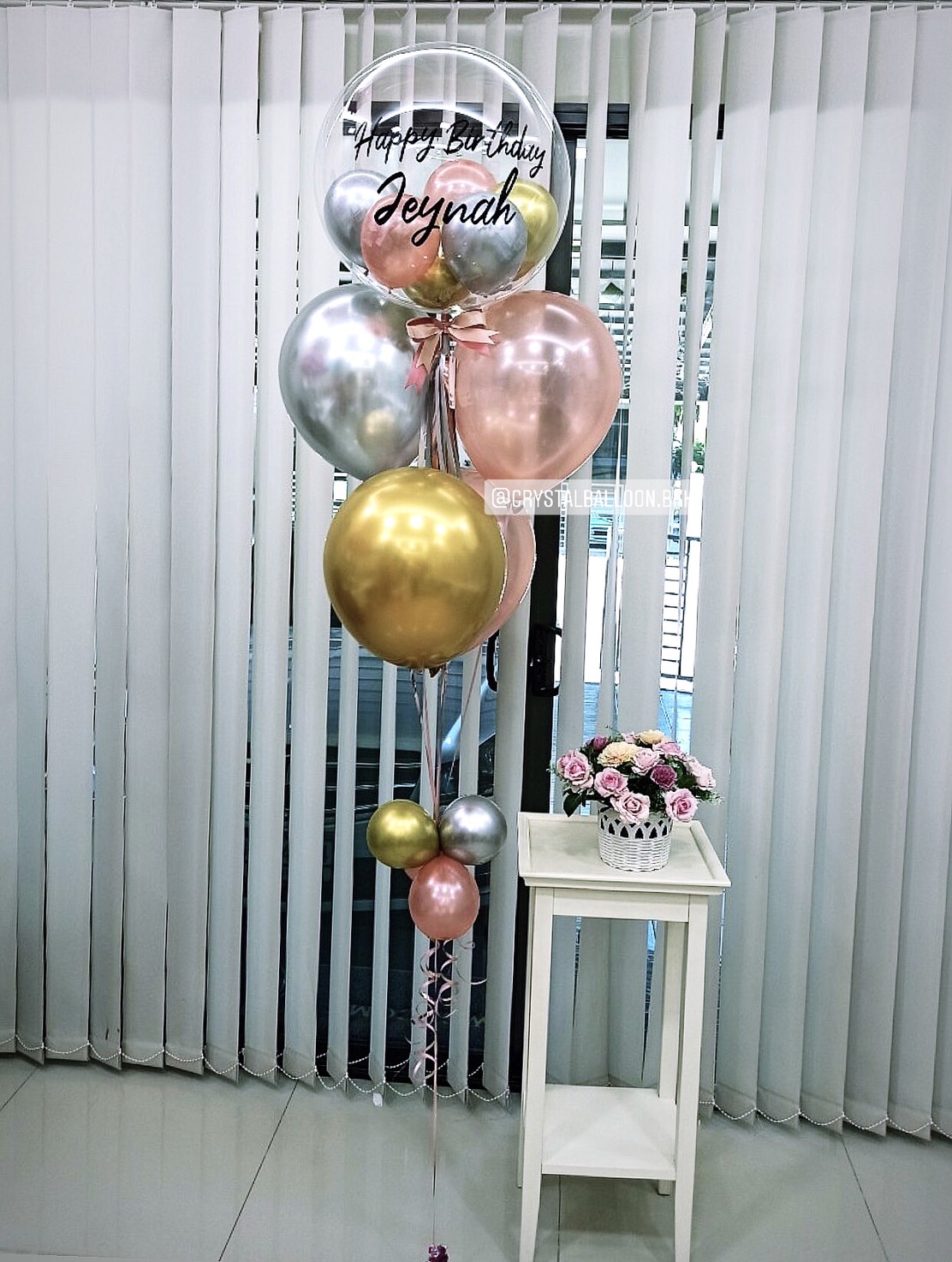 ลูกโป่ง วันเกิด Bubble USA 24" พร้อม ลูกโป่ง 4 ลูก พร้อมตกเเต่ง สามารถเปลี่ยนสีลูกโป่ง/เปลี่ยนข้อความได้