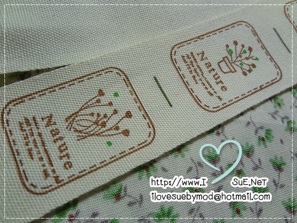 ป้ายผ้า Zakka ญี่ปุ่น ลาย Nature 1 เมตร (กว้าง 2.5 cm) 23 บล็อก