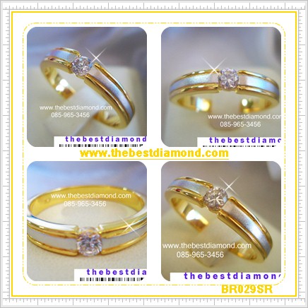 แหวนเพชรเม็ดเดียวขนาด 10 ตัง เก๋ๆ เรียบๆ วงนี้เป็นสองกษัตริย์ งานเนี้ยบ แบบนี้สาวรุ่นชอบมากค่ะ รหัส BR029SR
