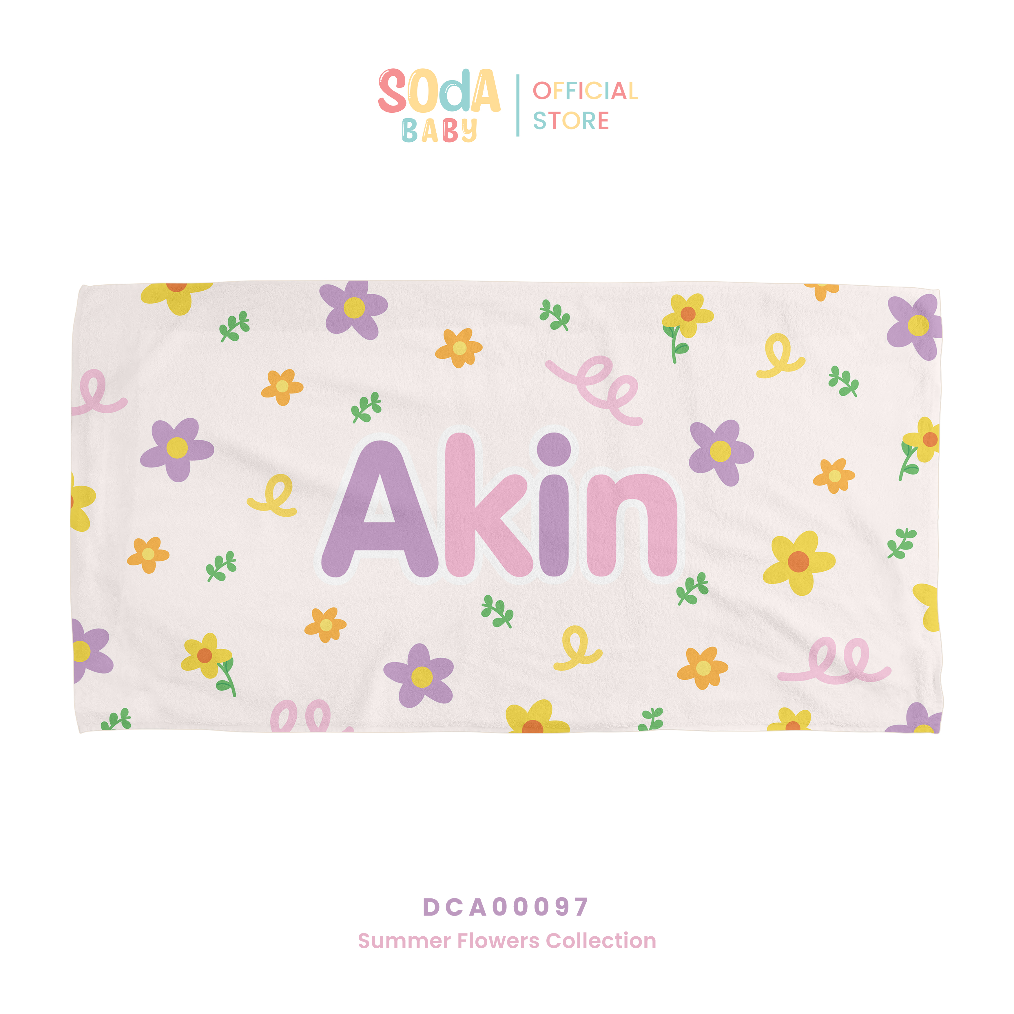 ผ้าเช็ดตัวเด็ก ลาย Flower garden รหัส DCA00097 🌼🌸 #SummerFlowers #SOdAbaby