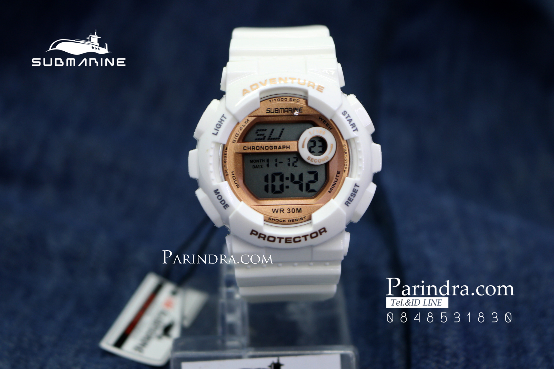 นาฬิกา US submarine รุ่น TP1351L ระบบดิจิตอล ขนาดเล็กเท่า Baby-G สีขาว