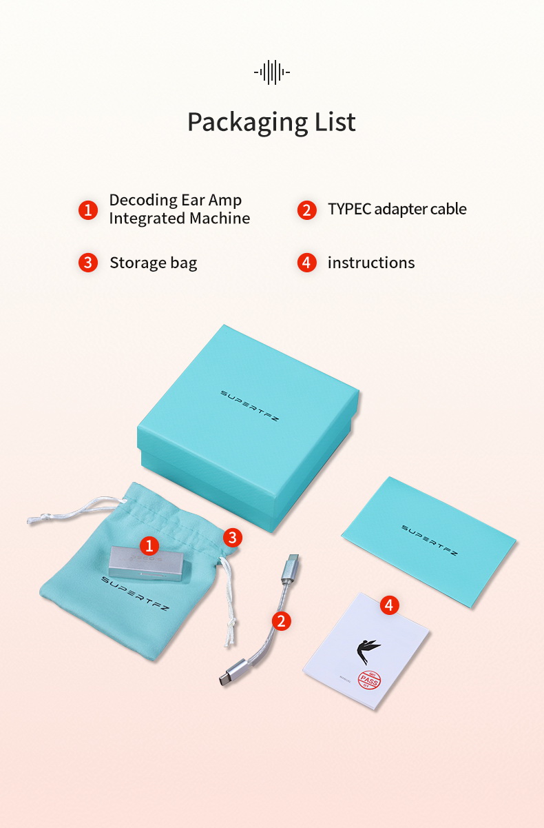 SuperTFZ Deco.5 DAC/AMP พกพาชิป CS43198 x2 ตัวเล็กกำลังขับสูง ไม่ต้องชาร์จ ไม่ต้องใช้ไดรเวอร์ ประกันศูนย์ไทย