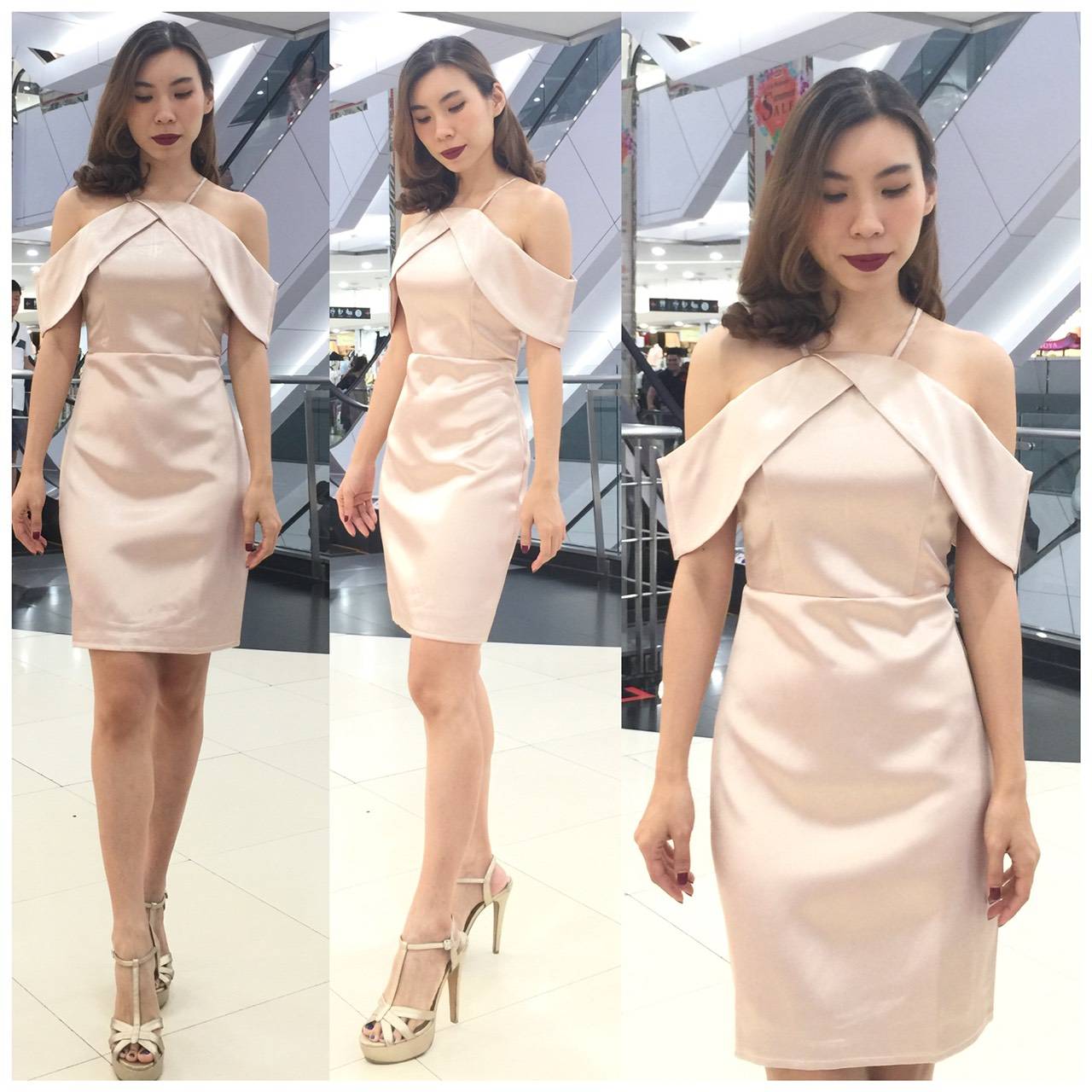 ชุดเพื่อนเจ้าสาว ชุดราตรีสั้น Daisy - Sweet halter & pencil skirt