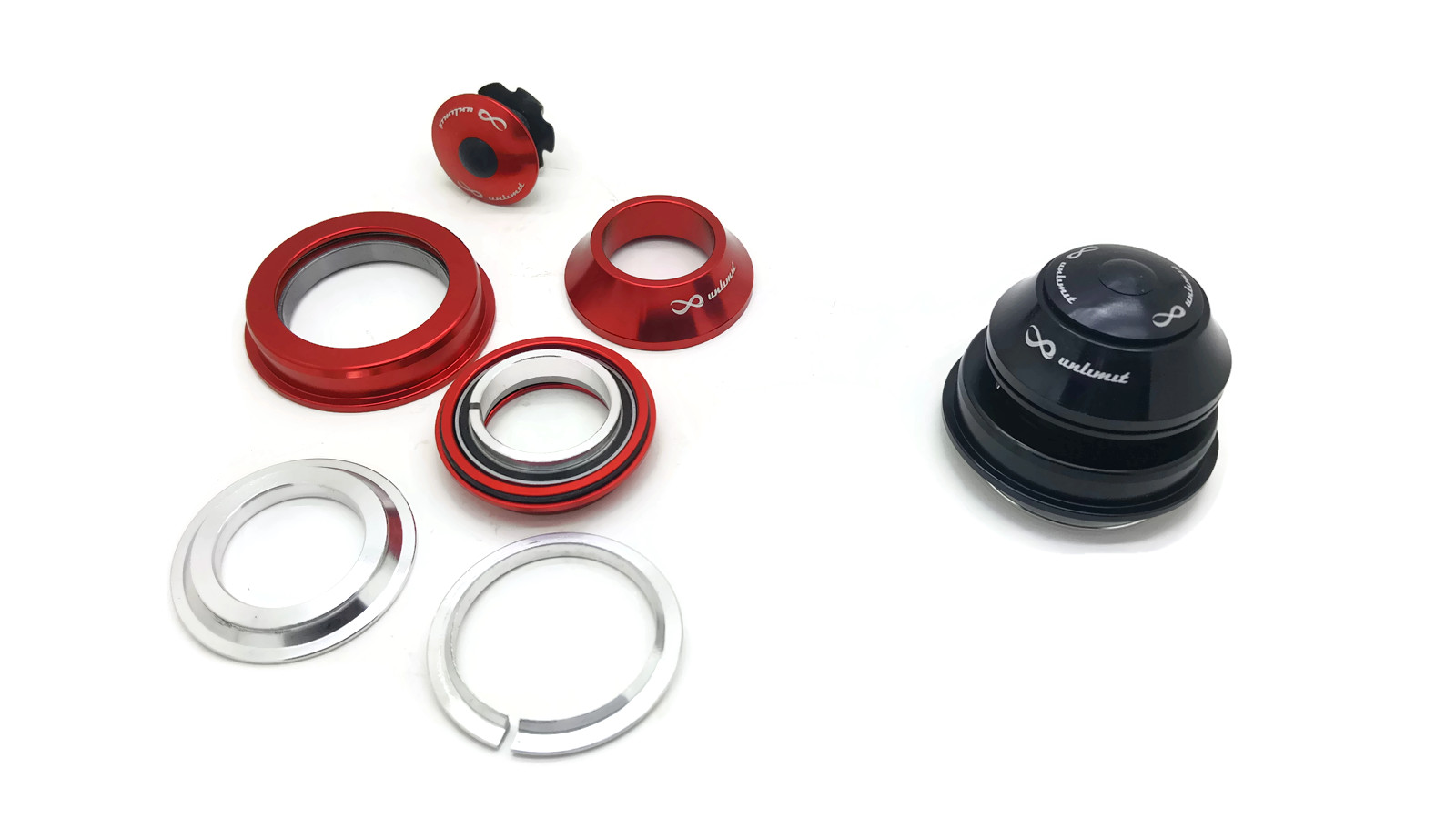 ถ้วยคอเทเปอร์ ลูกปืนวาง UNLIMIT TAPERED HEADSET ,TW-WZ2104 มีสีดำและสีแดง
