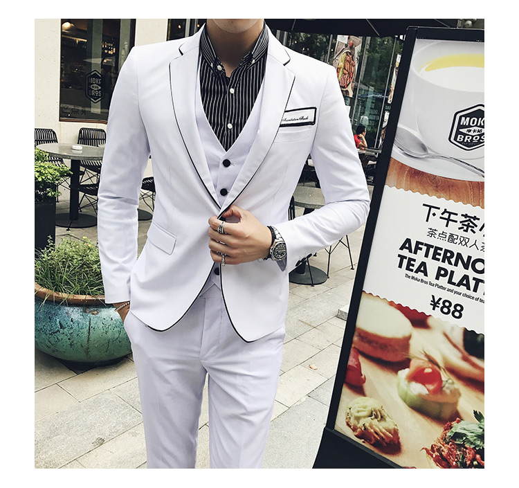 Pre-order ชุดสูทชาย สีขาว เข้ารูป