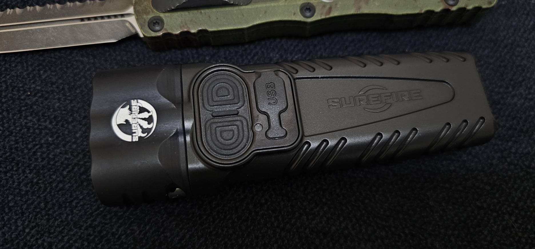 Microtech & Surefire Stiletto Pro II DLC Accents Flashlight