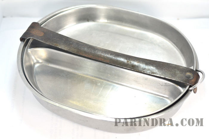 กล่องข้าวทหารแสตนเลส งานเก่า หายาก Us E.A.CO 1944 อายุ เกือบ 70 ปี