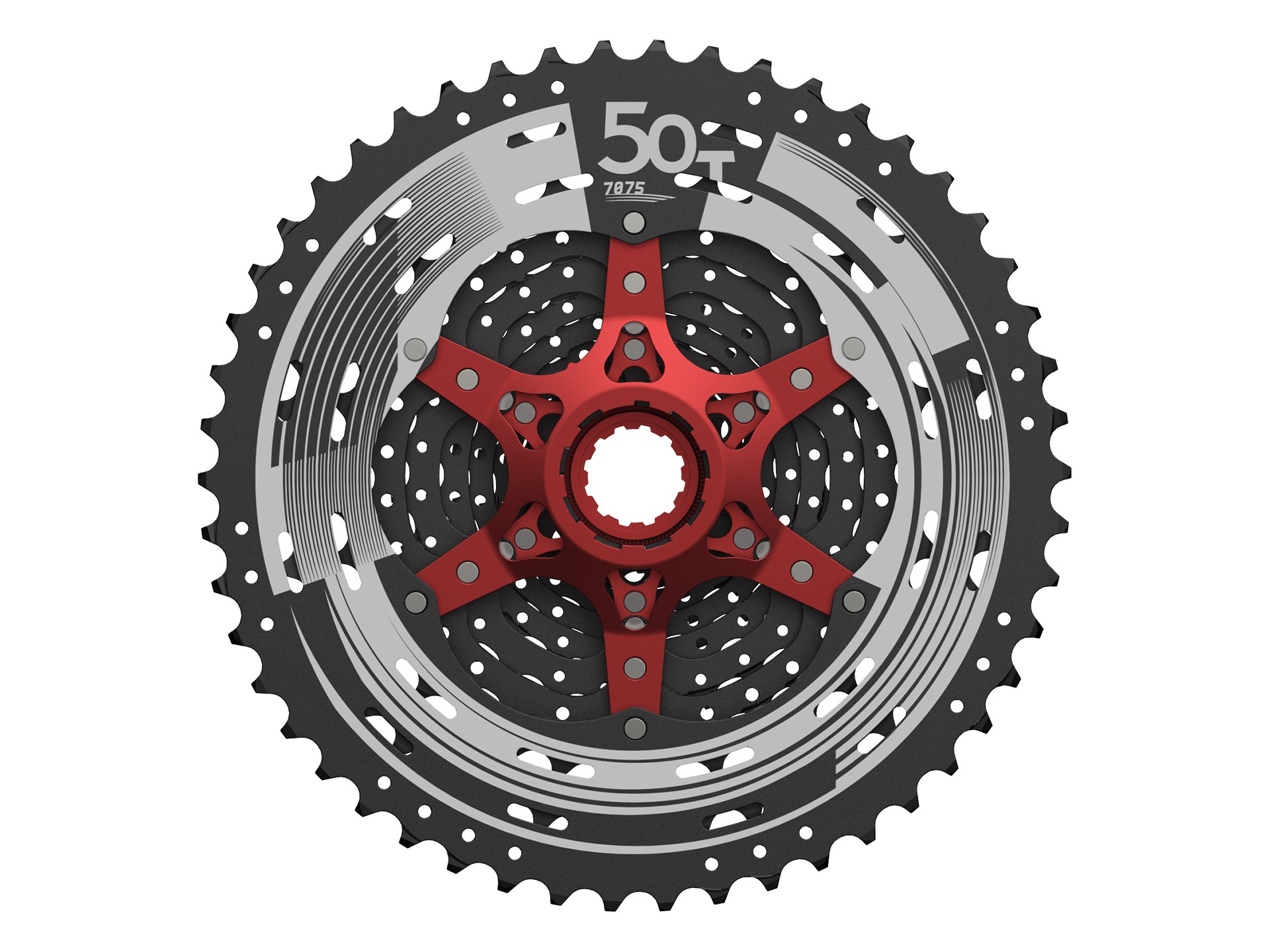 เฟืองเสือภูเขา SunRace MX80 11-speed Cassette 11-50T, CSMX80EA5-M มีสีดำ และ สีเงิน