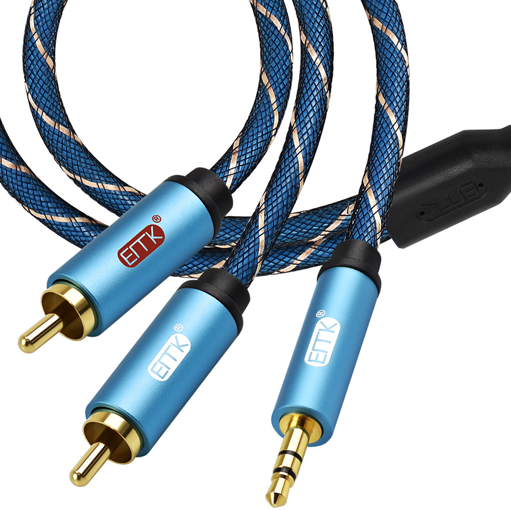 ขาย ERTK RCA TO AUX สายแปลง RCA 2 หัวเป็น AUX 3.5mm
