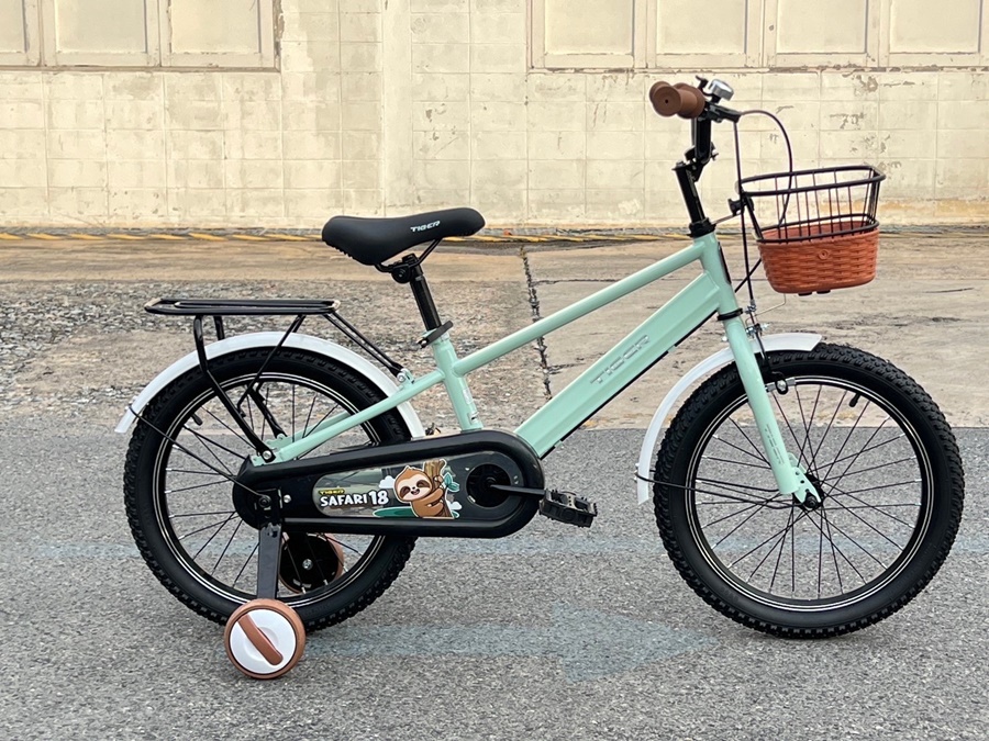 จักรยานเด็กเกรดพรีเมียม TIGER รุ่น Safari 18 ล้ออัลลอย 18 นิ้ว เฟรม Hi-Ten Steel แข็งแรง ทนทาน มาพร้อมกับลายการ์ตูนน่ารัก