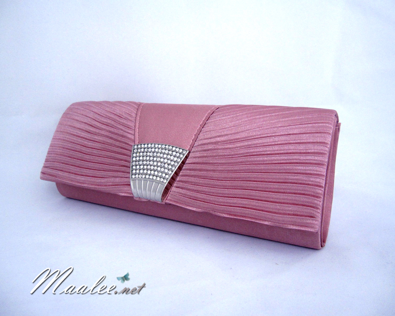 Sale พร้อมส่ง Evening Clutch กระเป๋าออกงาน สีชมพู
