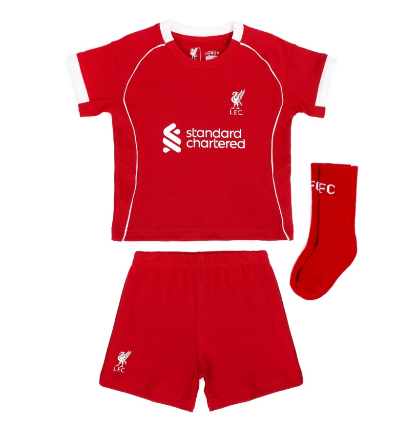 เสื้อเด็กลิเวอร์พูลลายเสื้อเหย้า Baby 25/26 Home Kit ของแท้