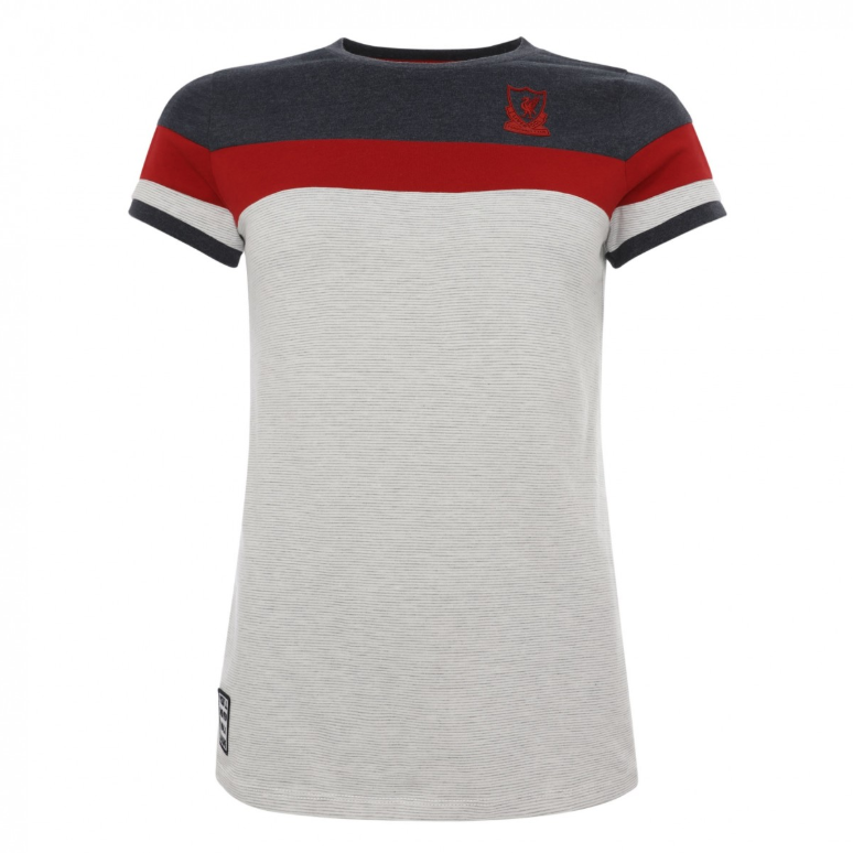 เสื้อทีเชิ้ตลิเวอร์พูล ECRU RETRO PANEL สำหรับสุภาพสตรีของแท้