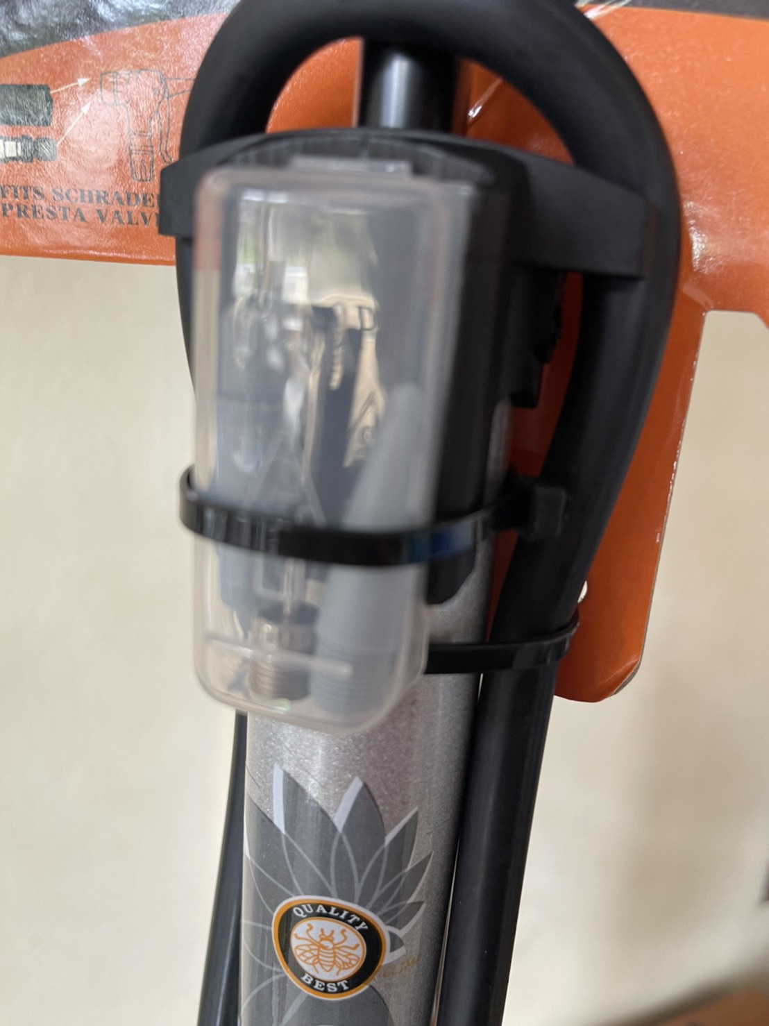 CLIMA สูบตั้งพื้น รุ่น ZF-037 : ปั๊มลม หัวสูบแบบออโต้ (AUTO HEAD) สูบอลูมิเนียมพร้อมเกย์วัดลม สี PINK GOLD/สีเงิน