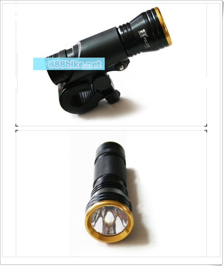 ไฟหน้าจักรยาน 17 Watt ขอบสีแดง ขอบสีทอง LEDSW1