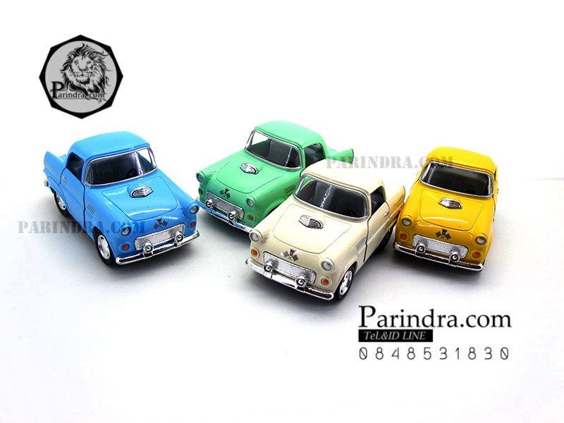 โมเดลเหล็กรถ Ford Thunder bird ปี 1955 แบบย่อขนาด Short body สีเขียวอ่อน