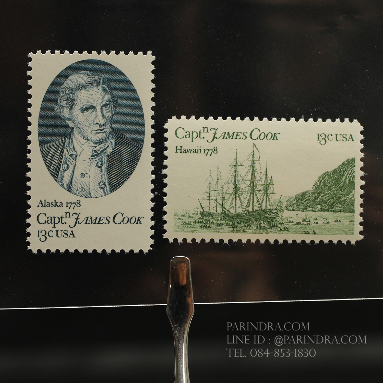 แสตมป์อเมริกา ชุด CAPTAIN JAMES COOK กัปตันเจมส์ คุก ปี 1978