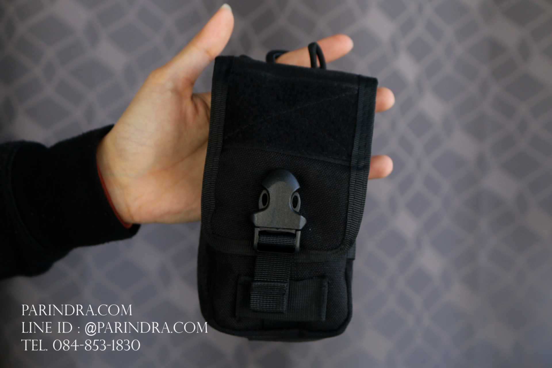 กระเป๋าคาดเอว ผ้าไนลอน B09 สีดำ