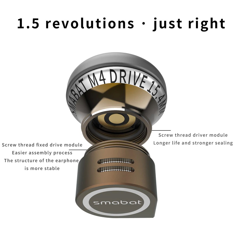 Smabat M4 หูฟังเอียบัด พร้อมลูกเล่นถอดอัพเกรดโมดูลไดรเวอร์หูฟังได้