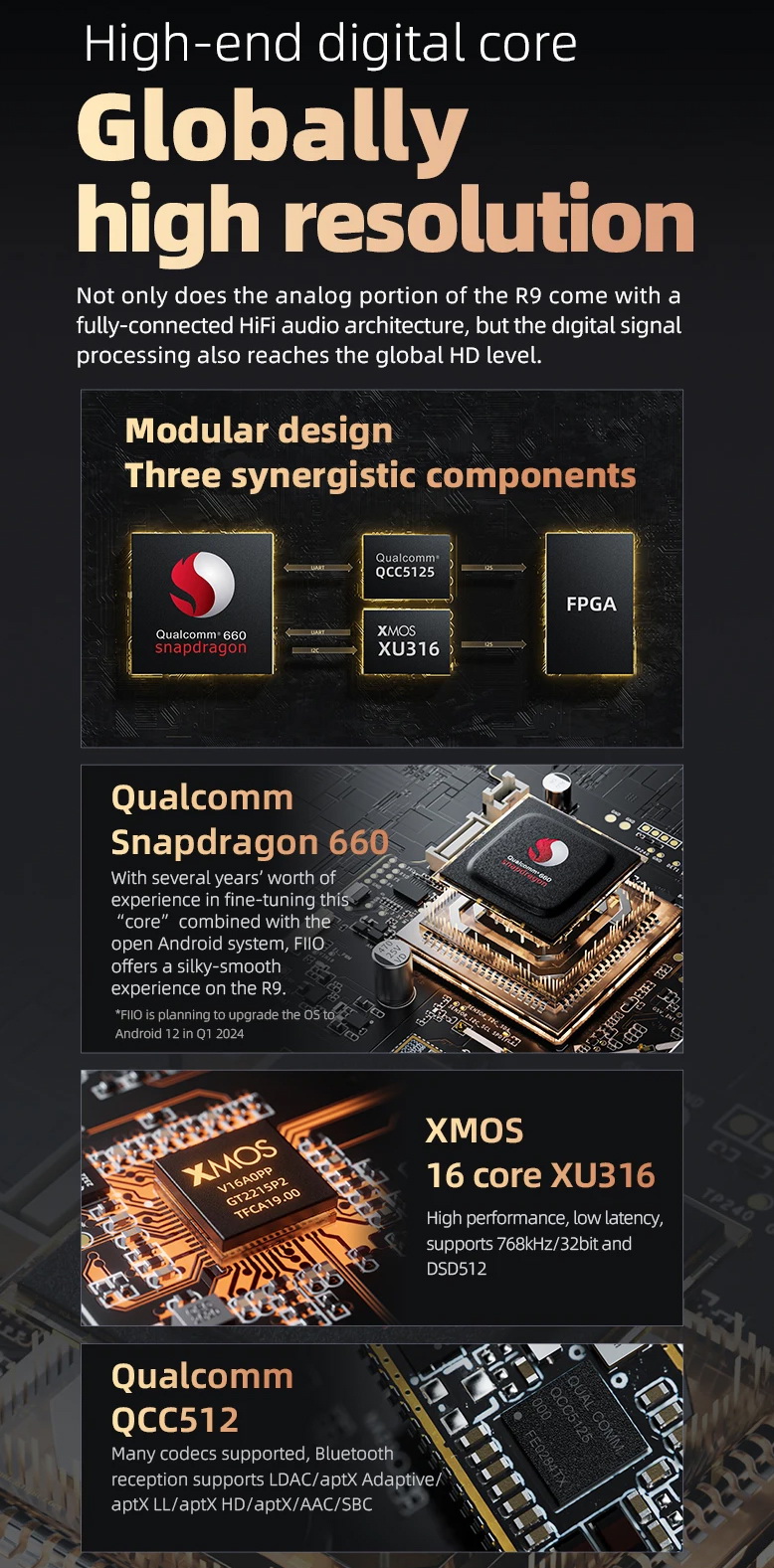 FiiO R9 เครื่องเล่นเพลงสตรีมมิ่งตั้งโต๊ะ DAP+DAC+AMP ครบจบในตัว รองรับ MQA, Roon Ready ประกันศูนย์ไทย