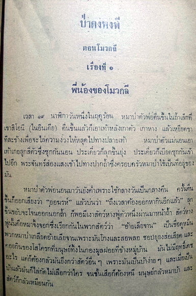 หนังสืออ่านเพิ่มเติม ป่าดงพงพีตอน โมวกลี (The Jungle Book)