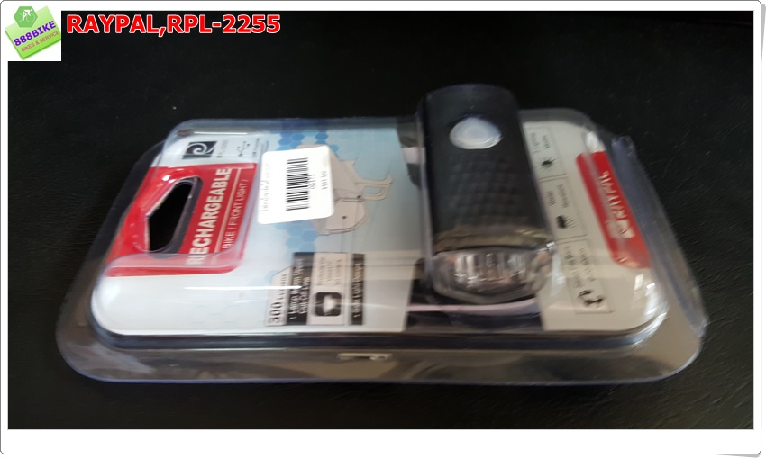 ไฟหน้า RAYPAL ชาร์ต USB ,RPL-2255 สีดำ