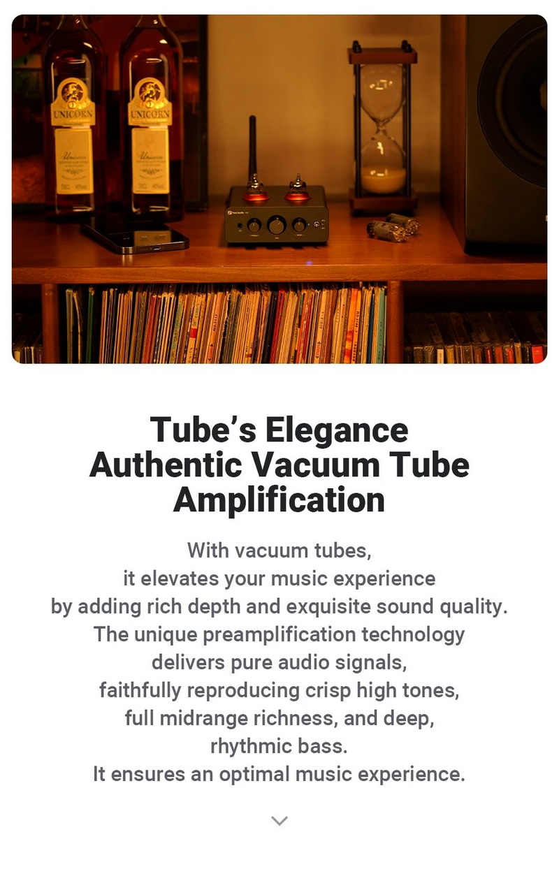 Fosi Audio P3 ปรีแอมป์หลอด 5654W x2 ปรับ Bass Treble ได้ สำหรับเครื่องเสียงบ้านหรือชุดหูฟัง ประกันศูนย์ไทย