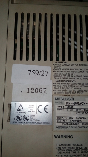 MR-H60ACN-UE SERVO DRIVE “ MITSUBISHI ”
