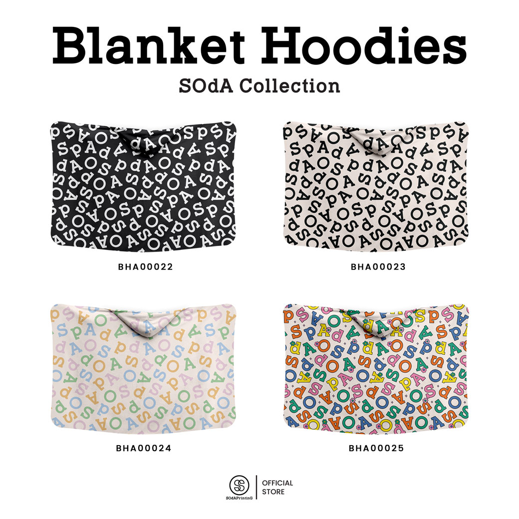 ผ้าห่มฮู้ด Blanket Hoodies SOdA Collection รหัส BHA00022-BHA00029 #SOdAblanketHoodies