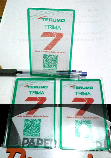 รับพิมพ์บัตรใส Pvc Card Plastic Clear 0.76 มม.