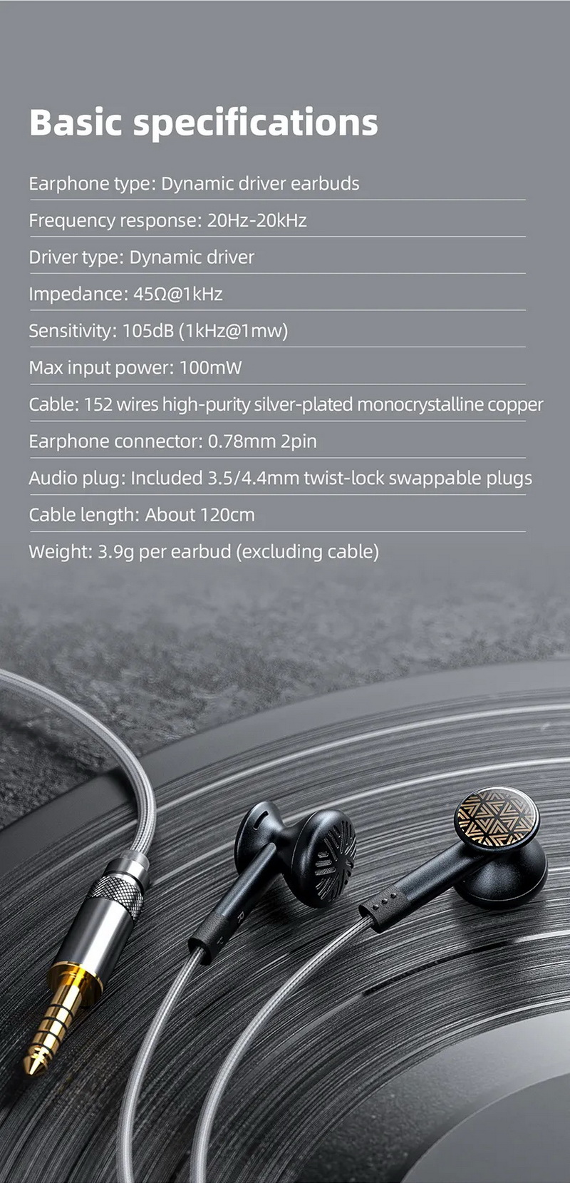 FiiO FF3S เอียบัดถอดสายได้ หูฟัง แบบ Drum ไดรเวอร์ Dynamic ไดอะแฟรมชุบ Beryllium ประกันศูนย์ไทย