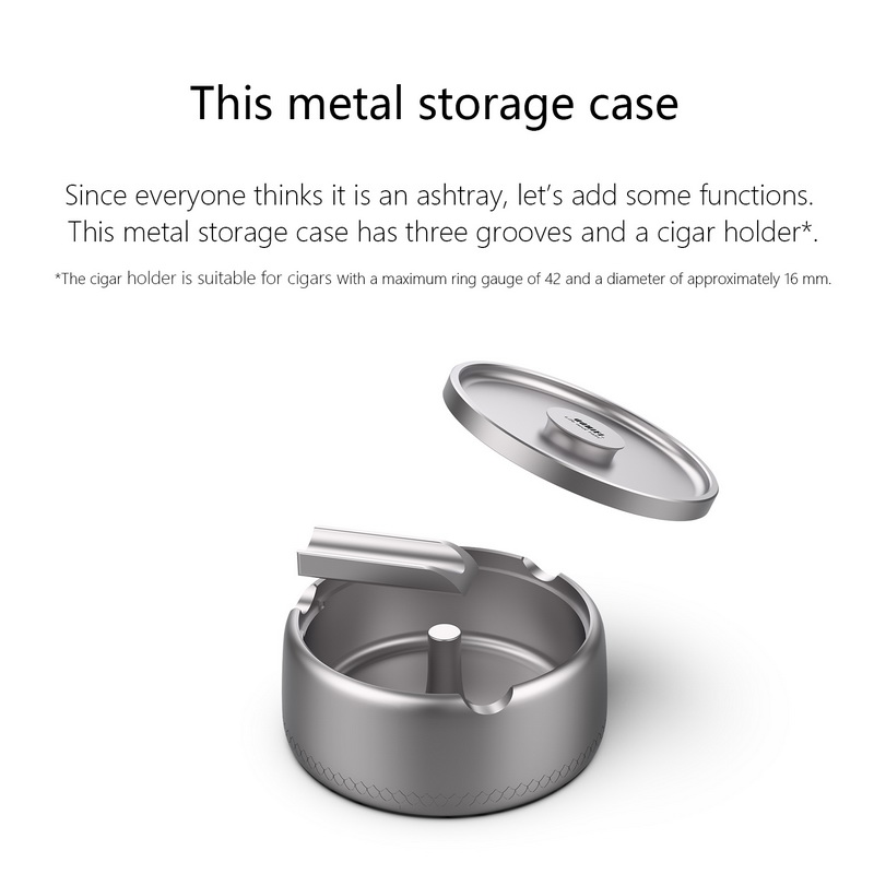 DD AS100 เคสแข็งเก็บหูฟัง HiFi ทำจากโลหะผสมอลูมิเนียม AL6063 ใส่ซิการ์ได้ วางซ้อนได้