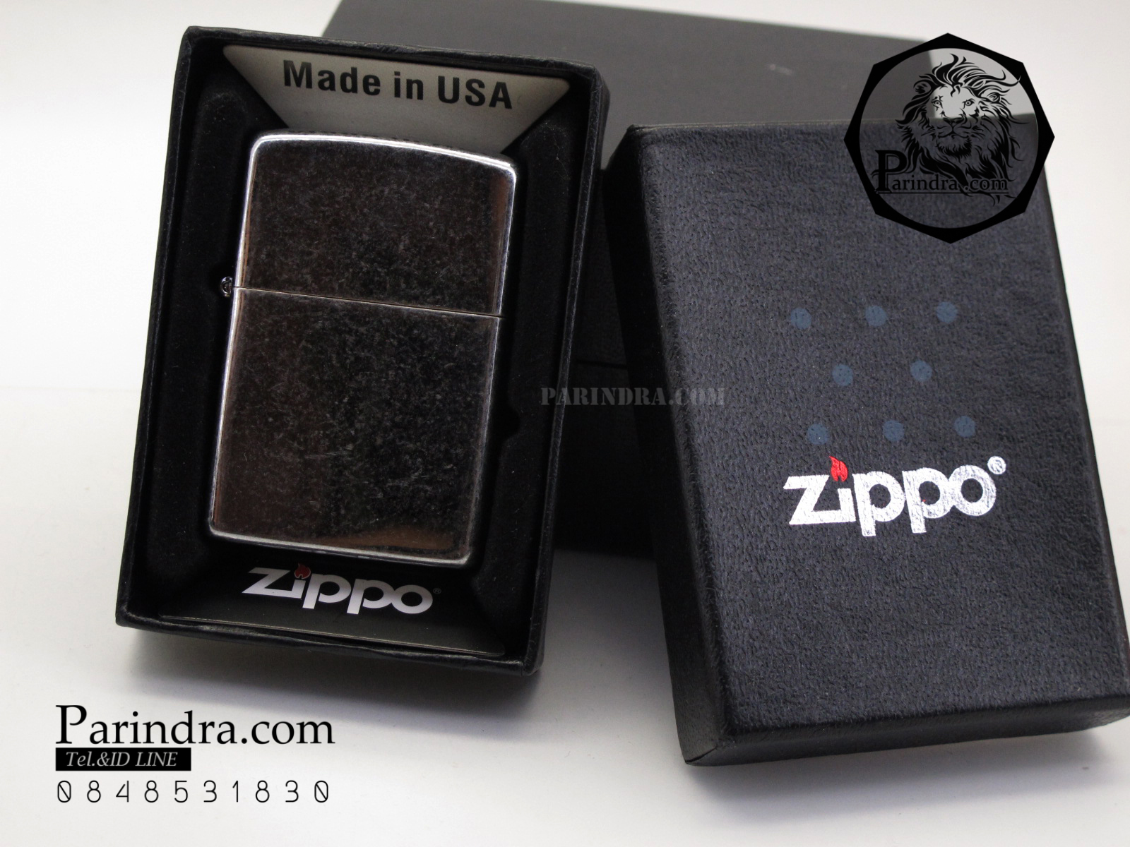 ไฟแช็ค Zippo ลายซิปโป้ ลาย ขีดข่วน Stone Washed สวยงาม ทนทาน ตัวงาน Mirror