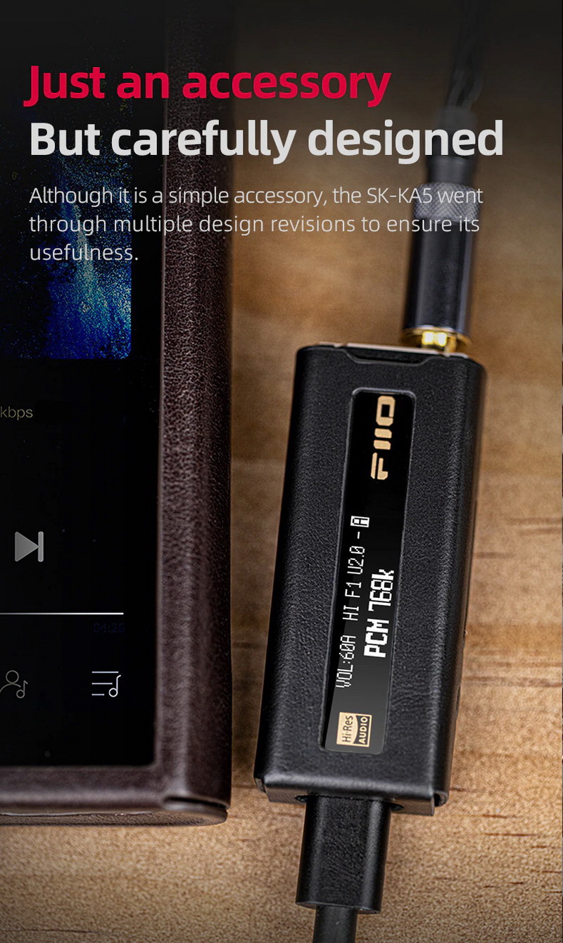 FiiO SK-KA5 Black เคสหนังกันรอยสำหรับ KA5 เฉพาะเคส [-เคส-]