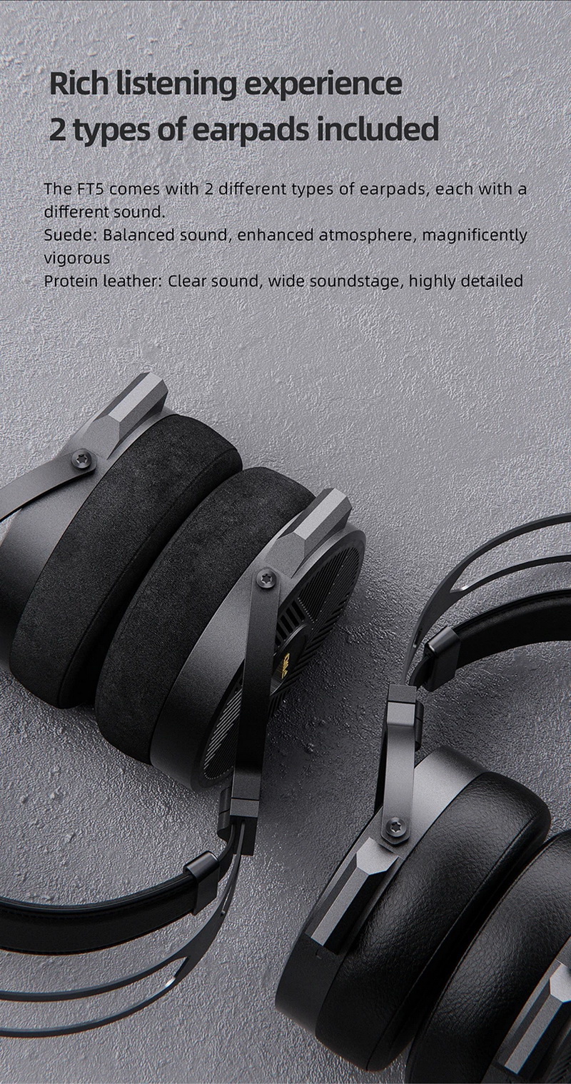 FiiO FT5 หูฟัง Headphones ไดรเวอร์ Planar 90 mm รองรับ Hi-Res ประกันศูนย์ไทย