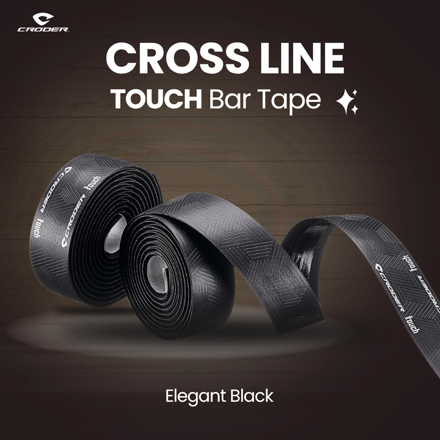 ผ้าพันแฮนด์ CRODER TOUCH CROSS LINE BAR TAPE ช่วยเพิ่มการยึดเกาะ และลดแรงสั่นสะเทือนจากพื้นถนนด้วยชั้นดูดซับแรงกระแทกในตัว