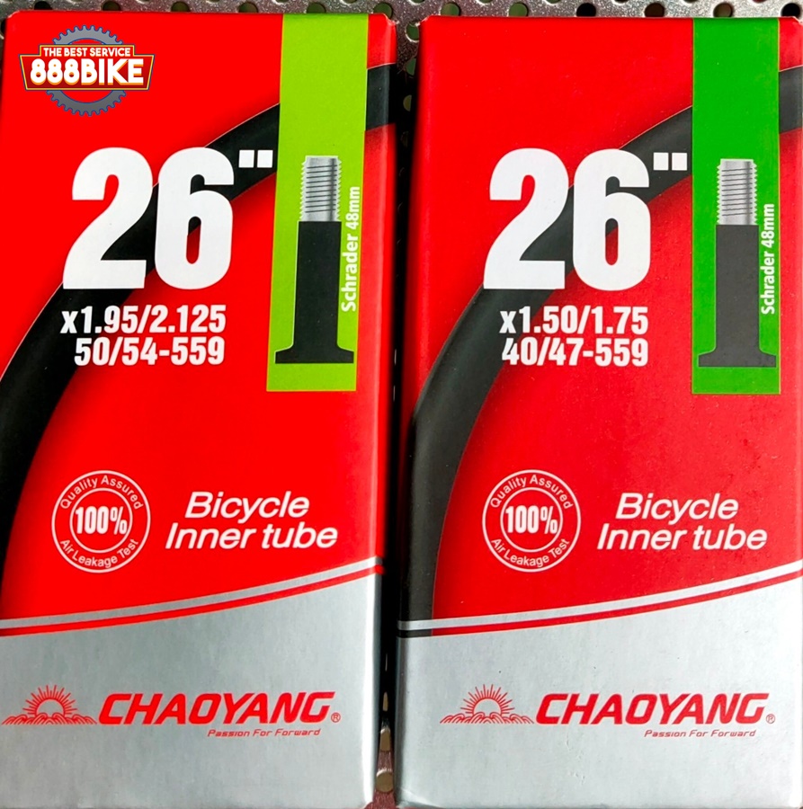 ยางในจักรยาน Chaoyang 26x1.50-1.75 และ 26x1.95-2.125 หัวใหญ่AV หัวเล็กFV