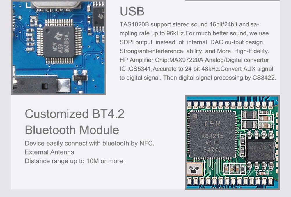ขาย SMSL AD18 DAC& ตั้งโต๊ะ รองรับ Bluetooth4.2 ประกันศูนย์ไทย