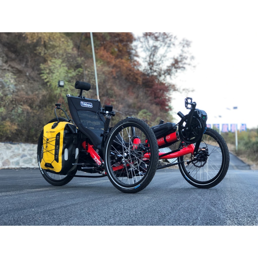 จักรยานนอนปั่น MOTRIKE TrikExplor 326E, สามล้อ มีระบบไฟฟ้า+ปั่น 500w Bafang mid drive motor, 48v 14.5ah battery