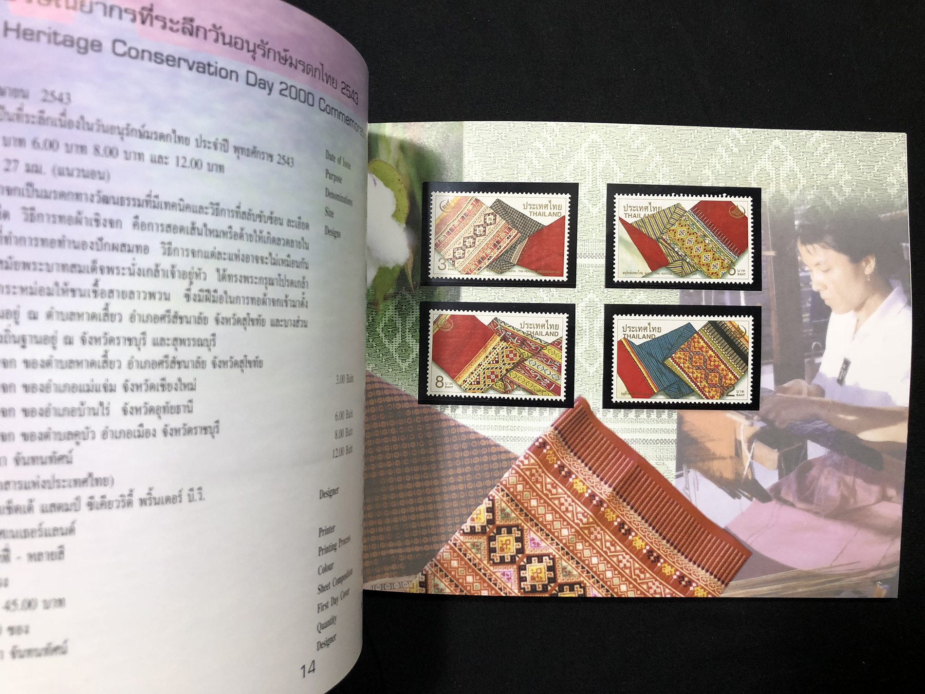 สมุดตราไปรษณียากรไทย ประจำปี 2543