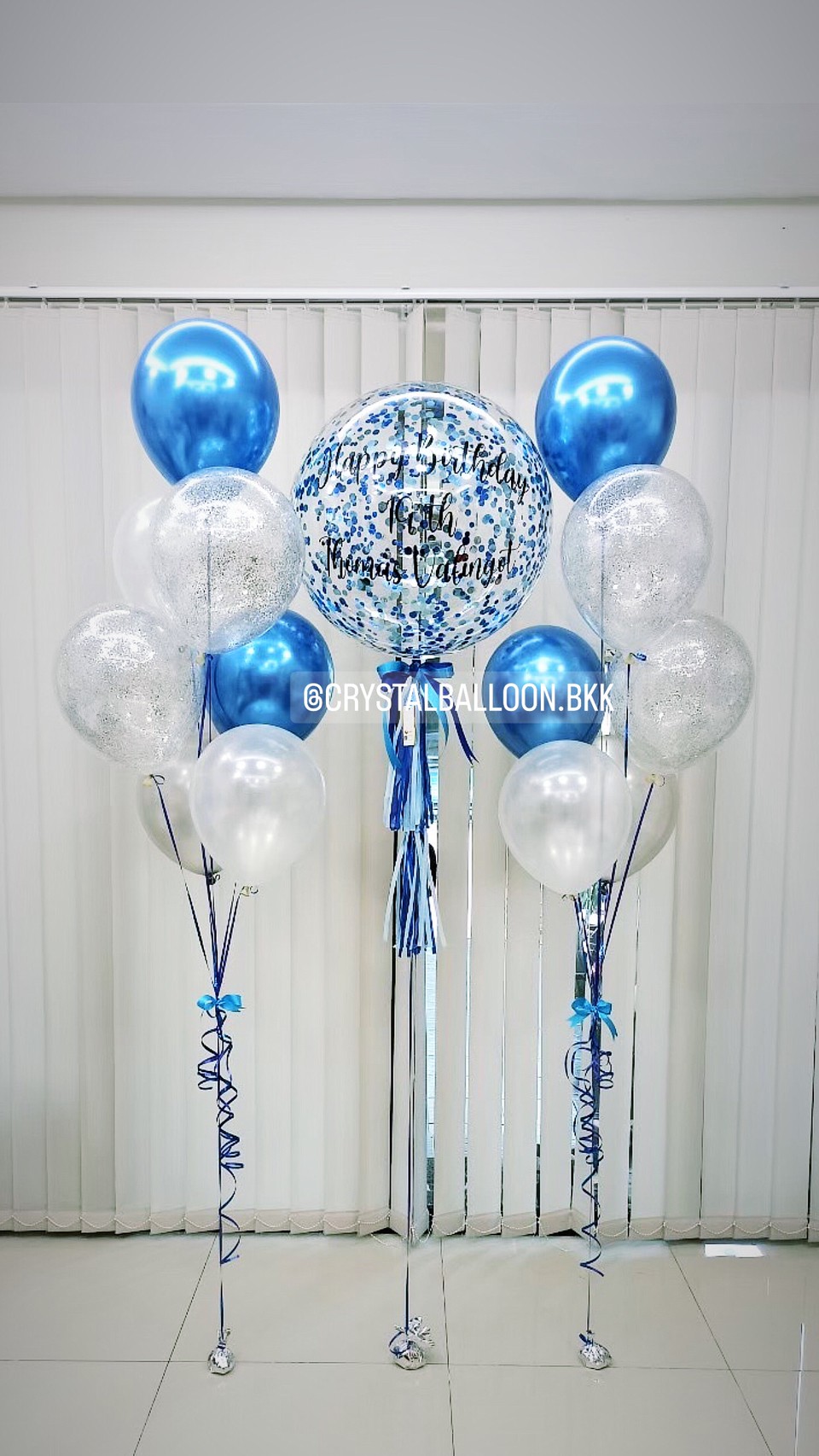 ลูกโป่ง วันเกิด Bubble ขนาด 24" พร้อม ช่อลูกโป่ง ช่อ 7 ลูก 2 ช่อ พร้อมตกเเต่ง สามารถเปลี่ยนสีลูกโป่ง/เปลี่ยนข้อความ/เปลี่ยนขนาดได้