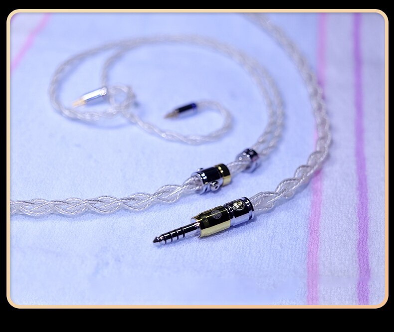 ขาย Hakugei Glacier+ สายอัพเกรดหูฟัง ทองแดงชุบเงิน 6N OCC ถัก4