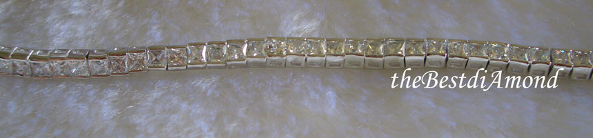 สินค้าหมด CL003RD+++สร้อยข้อมือเพชรสี่เหลี่ยมรอบวง หรูหราสุดๆๆๆ +++เพชรสี่เหลี่ยม ฝังแบบล็อค งานดี สวยมากๆๆค่ะ