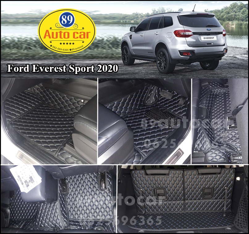 พรมปูพื้นรถยนต์ ปูพื้นรถ Ford Everest 2015-2022 เข้ารูป เต็มคัน