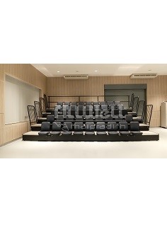 อัฒจันทร์พับเก็บได้ 6 m. 5 ชั้น เก้าอี้เบาะ