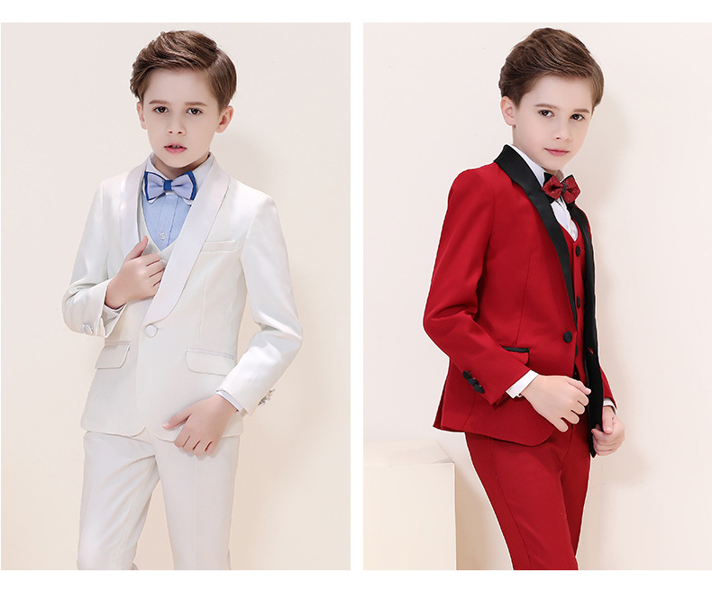 พร้อมเช่า ชุดสูทเด็กชาย สีแดง **พร้อมเช่าไซส์ 120,130,140,150,160,170**