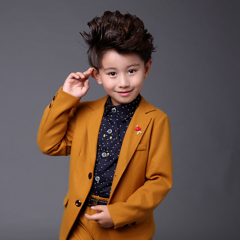 Pre-order ชุดสูทเด็กชาย สีน้ำตาลทอง