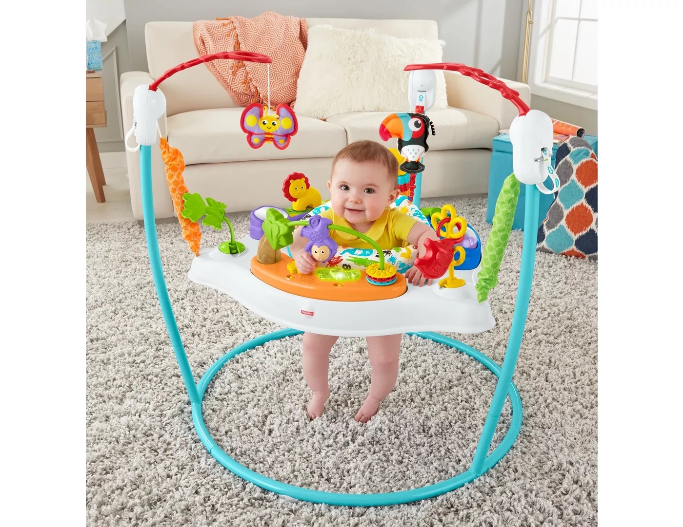 Fisher-Price Animal Activity Jumperoo จั้มเปอร์ รุ่นใหม่ พับเก็บได้ ของเล่นเด็ก ของเล่นเสริมพัฒนาการ ของเล่นเสริมทักษะ ยอดฮิตที่ทุกๆบ้านต้องมี