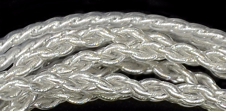 ขาย KZ สายเปลี่ยนหูฟัง KZ ZS3 , KZ ZS5 / ZST / ED12 สายทองแดงชุบเงินถัก